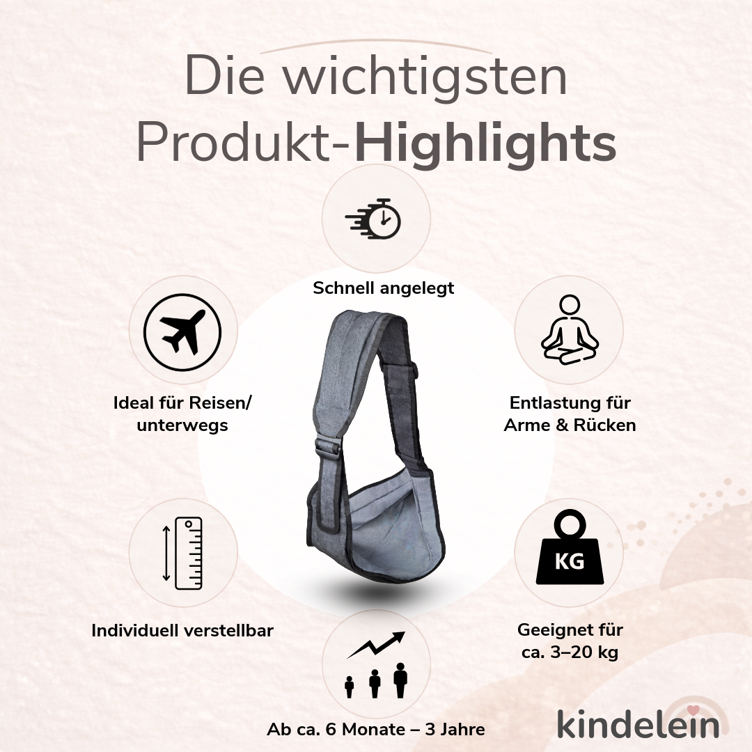Hüfttrage „SPORTY“ - Ergonomische Kindertrage