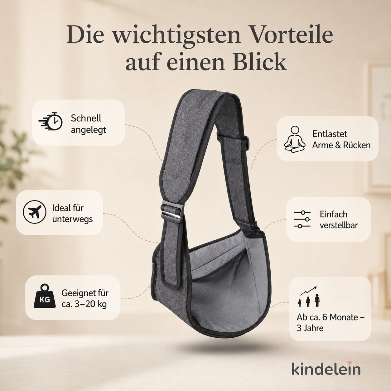 Hüfttrage „SPORTY“ - Ergonomische Kindertrage